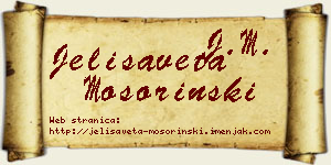 Jelisaveta Mošorinski vizit kartica